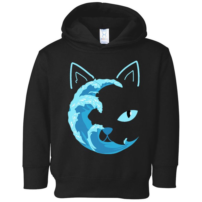 Blue Cats Wave For Kamala Funny Blue Wave Of Cat Ladies Toddler Hoodie