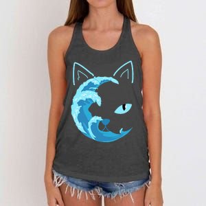 Blue Cats Wave For Kamala Funny Blue Wave Of Cat Ladies Women's Knotted Racerback Tank