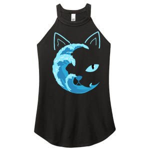 Blue Cats Wave For Kamala Funny Blue Wave Of Cat Ladies Women's Perfect Tri Rocker Tank