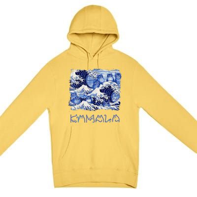 Blue Cats Wave Childless Cat Lady For Kama 2024 Premium Pullover Hoodie