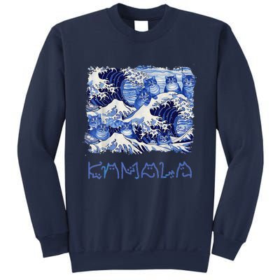 Blue Cats Wave Childless Cat Lady For Kama 2024 Sweatshirt