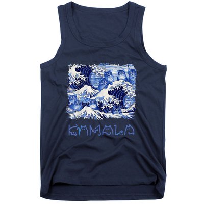 Blue Cats Wave Childless Cat Lady For Kama 2024 Tank Top