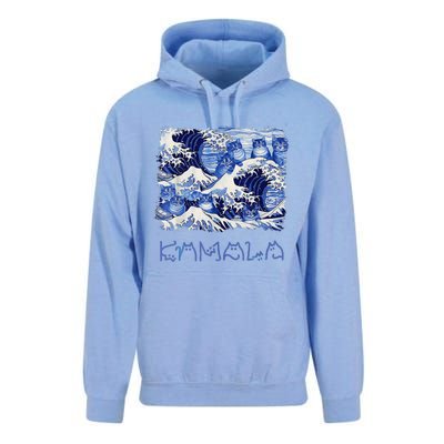 Blue Cats Wave Childless Cat Lady For Kama 2024 Unisex Surf Hoodie