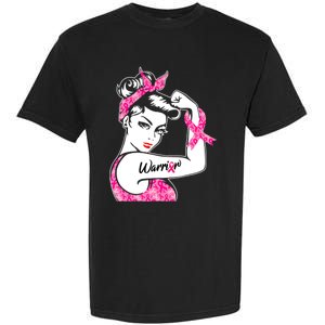 Breast Cancer Warrior Pink Ribbon Breast Cancer Awareness Garment-Dyed Heavyweight T-Shirt