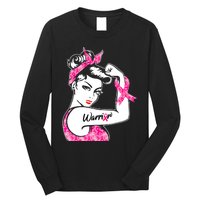 Breast Cancer Warrior Pink Ribbon Breast Cancer Awareness Long Sleeve Shirt