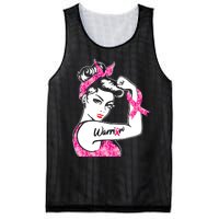 Breast Cancer Warrior Pink Ribbon Breast Cancer Awareness Mesh Reversible Basketball Jersey Tank