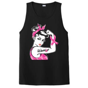 Breast Cancer Warrior Pink Ribbon Breast Cancer Awareness PosiCharge Competitor Tank