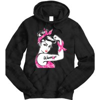 Breast Cancer Warrior Pink Ribbon Breast Cancer Awareness Tie Dye Hoodie