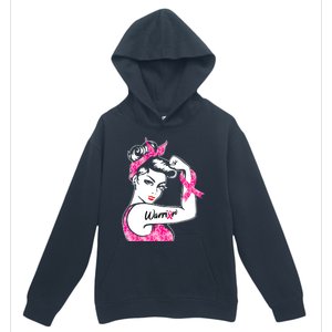 Breast Cancer Warrior Pink Ribbon Breast Cancer Awareness Urban Pullover Hoodie