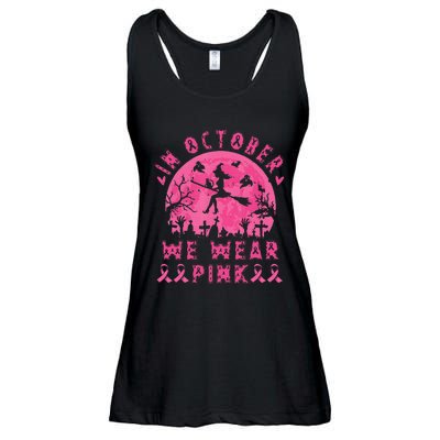 Breast Cancer Women Halloween In October We Wear Pin.K Ladies Essential Flowy Tank