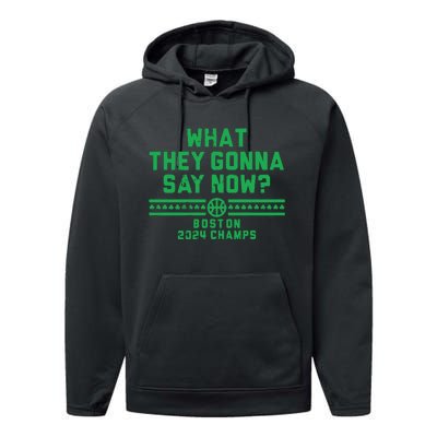 Boston Champs What They Gonna Say Now Performance Fleece Hoodie