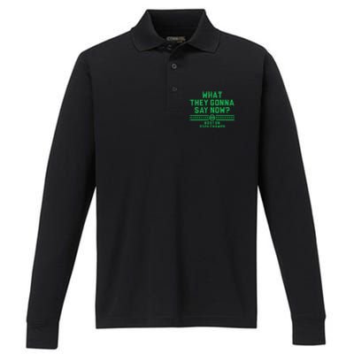 Boston Champs What They Gonna Say Now Performance Long Sleeve Polo