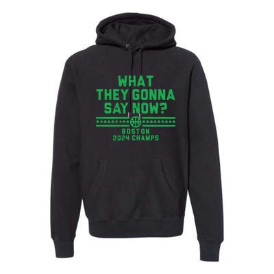 Boston Champs What They Gonna Say Now Premium Hoodie