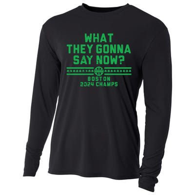 Boston Champs What They Gonna Say Now Cooling Performance Long Sleeve Crew