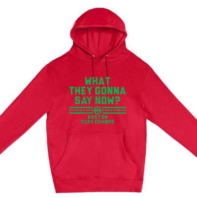 Boston Champs What They Gonna Say Now Premium Pullover Hoodie