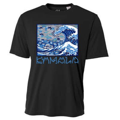 Blue Cats Wave Childless Cat Lady For Kama 2024 Cooling Performance Crew T-Shirt