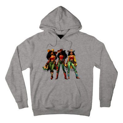 Black Cowgirl Western Rodeo Melanin Juneteenth Tall Hoodie