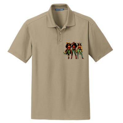 Black Cowgirl Western Rodeo Melanin Juneteenth Dry Zone Grid Polo