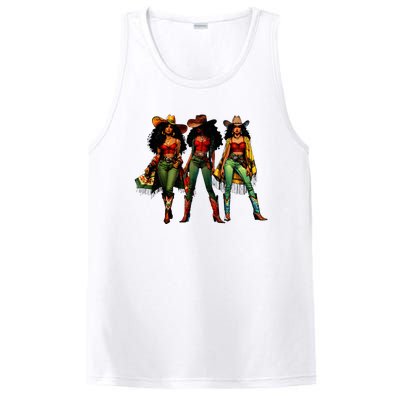 Black Cowgirl Western Rodeo Melanin Juneteenth PosiCharge Competitor Tank