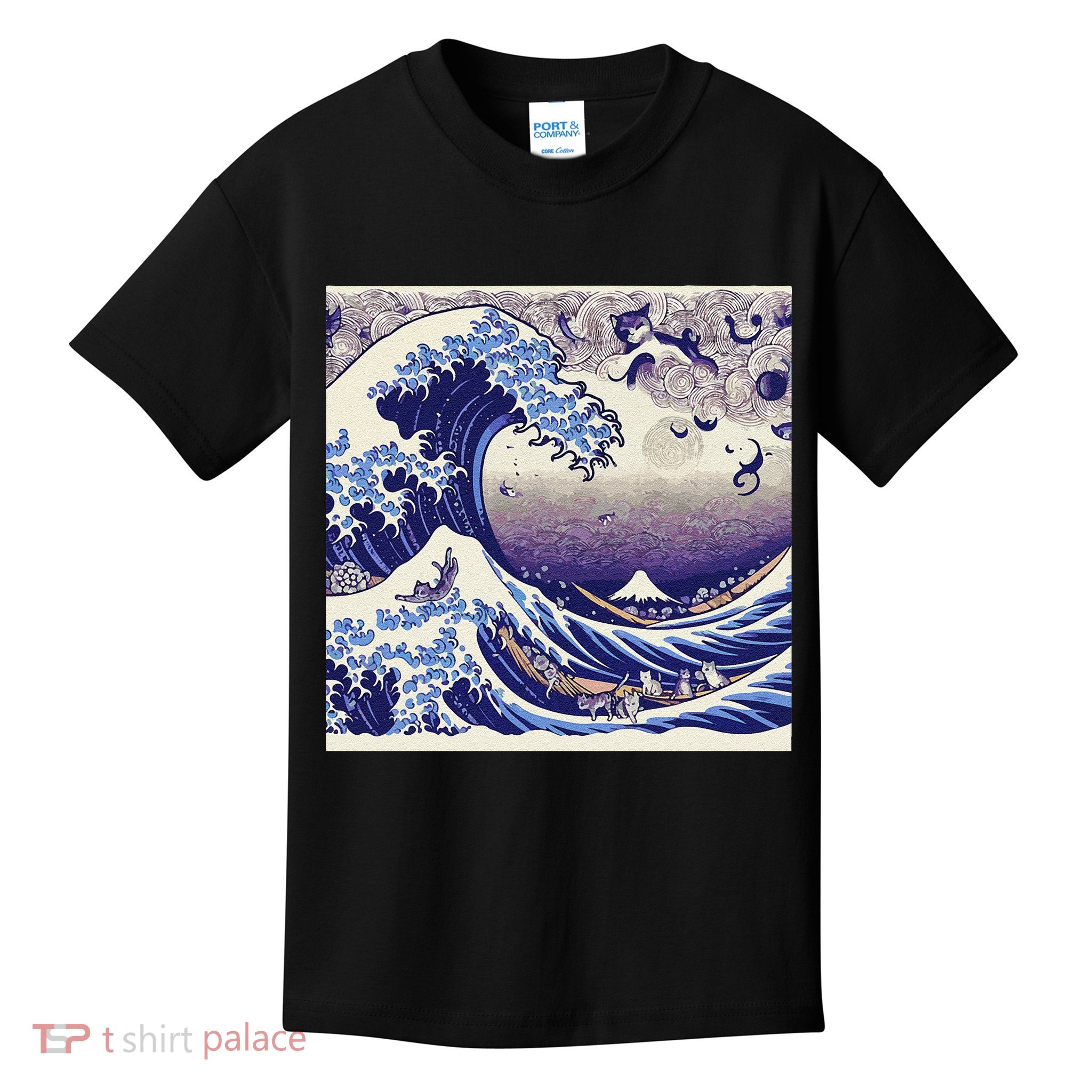 Blue Cats Wave For Kamala Funny Kids T-Shirt