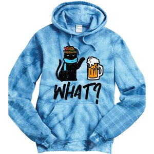 Black Cat What Bavarian Octoberfest German Oktoberfest Tie Dye Hoodie