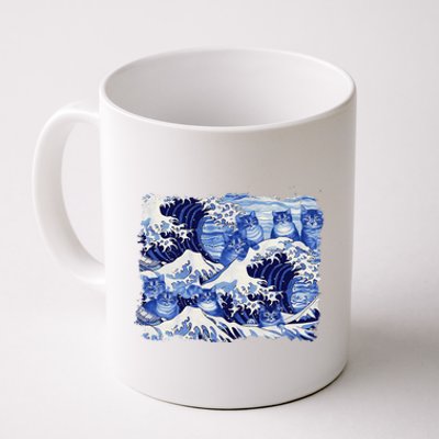 Blue Cats Wave For Kamala Funny Cat Owners Kamala Harris Coffee Mug