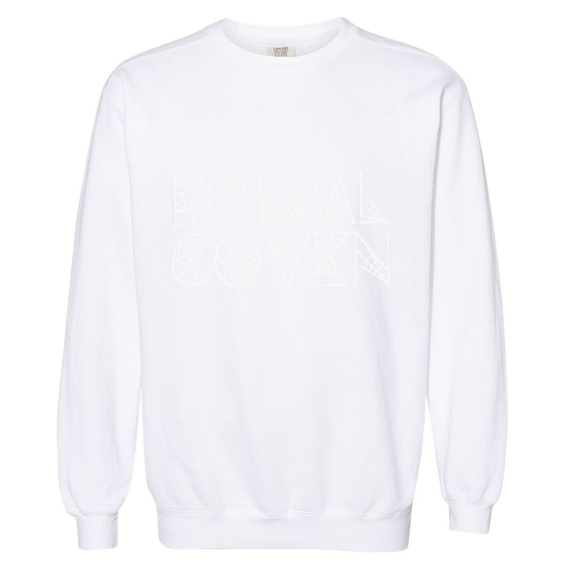 Bridal Coven Witch Bride Party Halloween Wedding Garment-Dyed Sweatshirt