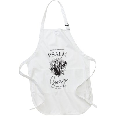 Boho Christian Women Psalm Swag Faithbased Jesus Graphic Full-Length Apron With Pockets