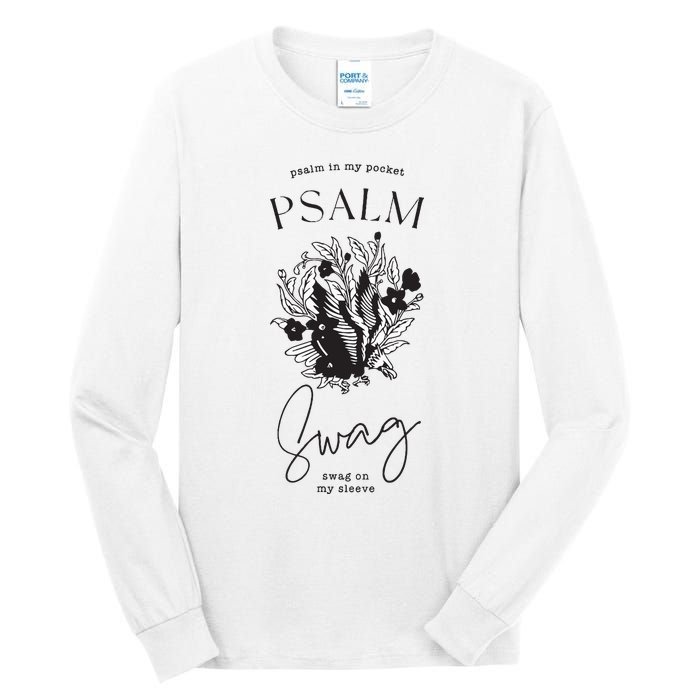 Boho Christian Women Psalm Swag Faithbased Jesus Graphic Tall Long Sleeve T-Shirt