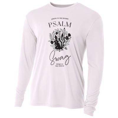 Boho Christian Women Psalm Swag Faithbased Jesus Graphic Cooling Performance Long Sleeve Crew