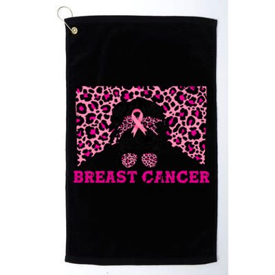 Breast Cancer Warrior Leopard Country Mama Western Pink Gift Platinum Collection Golf Towel