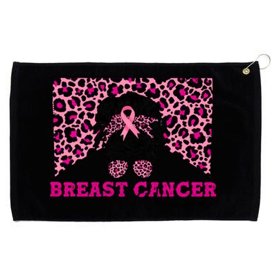 Breast Cancer Warrior Leopard Country Mama Western Pink Gift Grommeted Golf Towel