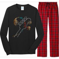 Bass Clef With Bassguitar Double Band Orchestra Long Sleeve Pajama Set