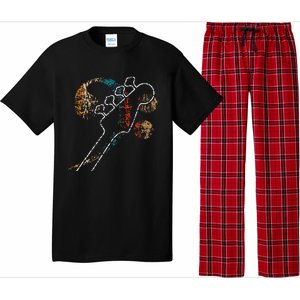 Bass Clef With Bassguitar Double Band Orchestra Pajama Set