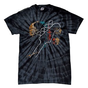 Bass Clef With Bassguitar Double Band Orchestra Tie-Dye T-Shirt