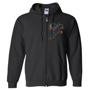 Bass Clef With Bassguitar Double Band Orchestra Full Zip Hoodie