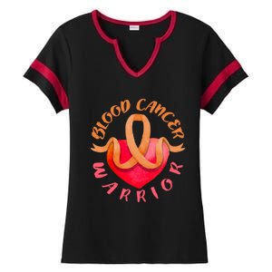 Blood Cancer Warrior Lymphoma Myeloma And Leukemia Awareness Gift Ladies Halftime Notch Neck Tee