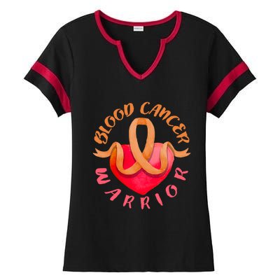 Blood Cancer Warrior Lymphoma Myeloma And Leukemia Awareness Gift Ladies Halftime Notch Neck Tee