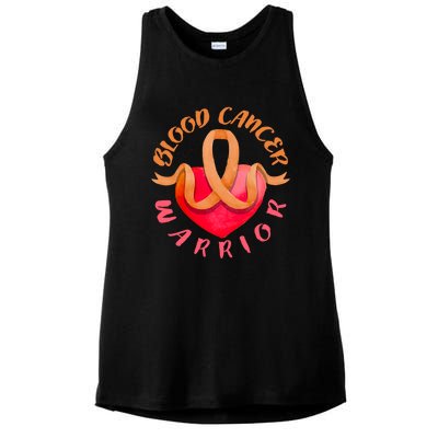 Blood Cancer Warrior Lymphoma Myeloma And Leukemia Awareness Gift Ladies PosiCharge Tri-Blend Wicking Tank