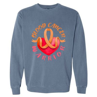 Blood Cancer Warrior Lymphoma Myeloma And Leukemia Awareness Gift Garment-Dyed Sweatshirt