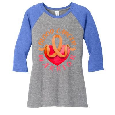 Blood Cancer Warrior Lymphoma Myeloma And Leukemia Awareness Gift Women's Tri-Blend 3/4-Sleeve Raglan Shirt