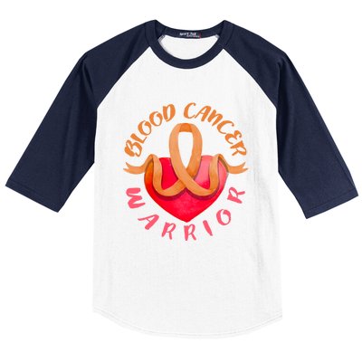 Blood Cancer Warrior Lymphoma Myeloma And Leukemia Awareness Gift Baseball Sleeve Shirt