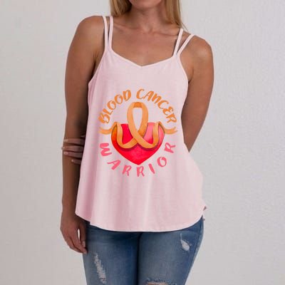 Blood Cancer Warrior Lymphoma Myeloma And Leukemia Awareness Gift Women's Strappy Tank