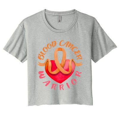 Blood Cancer Warrior Lymphoma Myeloma And Leukemia Awareness Gift Women's Crop Top Tee