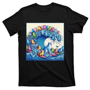 Blue Cats Wave For Kamala Funny Gift T-Shirt