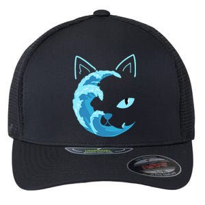 Blue Cats Wave For Kamala Flexfit Unipanel Trucker Cap