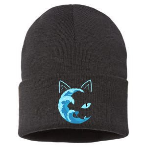 Blue Cats Wave For Kamala Sustainable Knit Beanie