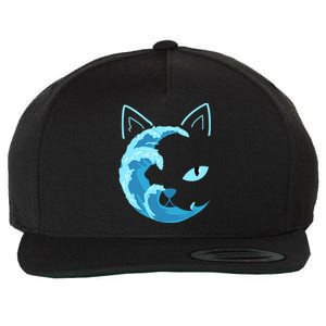 Blue Cats Wave For Kamala Wool Snapback Cap