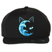 Blue Cats Wave For Kamala Wool Snapback Cap