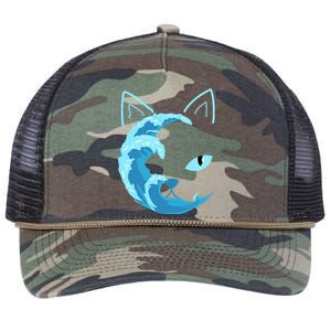 Blue Cats Wave For Kamala Retro Rope Trucker Hat Cap